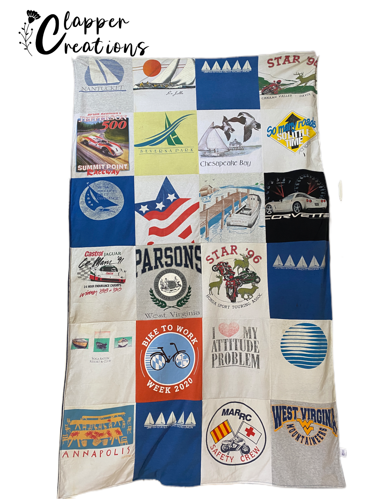 Picture of completed t-shirt blanket